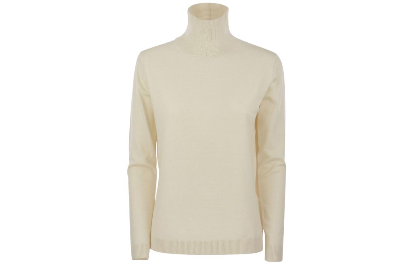 Order (W) WEEKEND MaxMara 素色高领休闲针织毛衣 米白色 5366013306-001