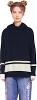 Shop (W) WEEKEND MaxMara 條紋V領寬鬆版長袖針織衫 藍色 2353661333600