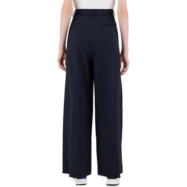 Purchase (W) 위켄드 맥스마라 아시아 한정 와이드 로고 패치워크 팬츠 네이비 블루 5136011906001-ASIA