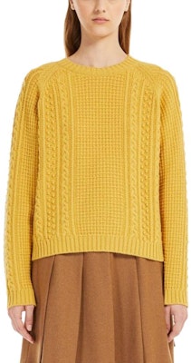 (W) WEEKEND MaxMara Kuning Baju Sejuk Wool Lengan Panjang Leher Bulat 5366163306-017 Lookbook (W) WEEKEND MaxMara Kuning Baju Sejuk Wool Lengan Panjang Leher Bulat 5366163306-017