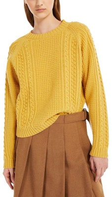 (W) WEEKEND MaxMara Kuning Baju Sejuk Wool Lengan Panjang Leher Bulat 5366163306-017 Purchase (W) WEEKEND MaxMara Kuning Baju Sejuk Wool Lengan Panjang Leher Bulat 5366163306-017