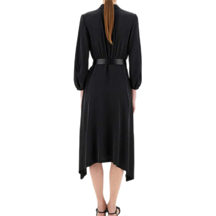 Shop (W) ウィークエンド マックスマーラ アシンメトリー Aライン 長袖ドレス ブラック レディース 6226111906002-BIKINI