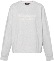 (Women) WEEKEND MaxMara Danubio Logo Print Crewneck Sweatshirt Grey 5926014106001-DANUBIO (Women) WEEKEND MaxMara Danubio Logo Print Crewneck Sweatshirt Grey 5926014106001-DANUBIO