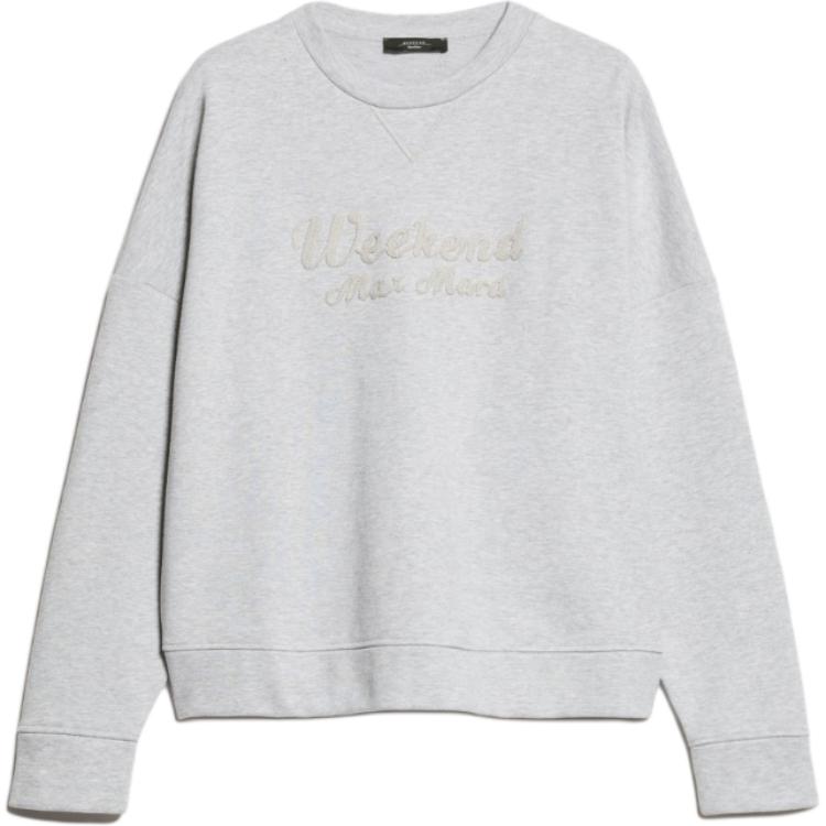 Order (W) 周末 MaxMara Danubio 标志印花灰色圆领卫衣 5926014106001-DANUBIO