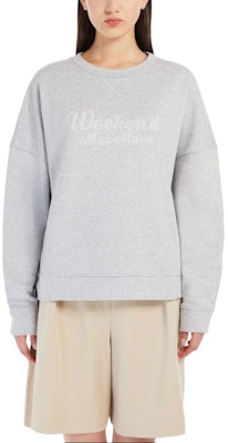 (W) 周末 MaxMara Danubio 标志印花灰色圆领卫衣 5926014106001-DANUBIO Shop (W) 周末 MaxMara Danubio 标志印花灰色圆领卫衣 5926014106001-DANUBIO