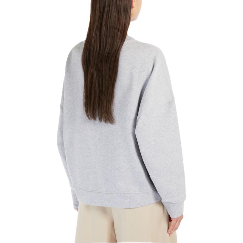 Purchase (W) 周末 MaxMara Danubio 标志印花灰色圆领卫衣 5926014106001-DANUBIO