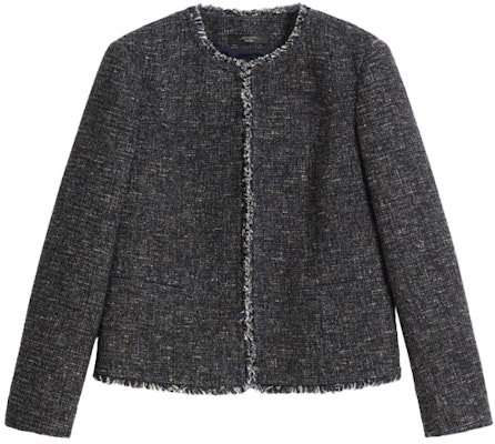 (W) WEEKEND MaxMara Delfimo Tweed Jaket Cropped Wanita Abu-Abu. 5916011906001-DELFINO Order (W) WEEKEND MaxMara Delfimo Tweed Jaket Cropped Wanita Abu-Abu. 5916011906001-DELFINO