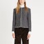 Shop (W) WEEKEND MaxMara Delfimo Tweed Jaket Cropped Wanita Abu-Abu. 5916011906001-DELFINO