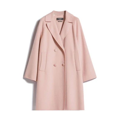 (Women) WEEKEND MaxMara Double-Breasted Mid-Length Coat Women Pink 2350110237600-049