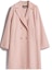 Order (W) WEEKEND MaxMara Mantel Wanita Double-Breasted Panjang Sedang Warna Pink 2350110237600-049