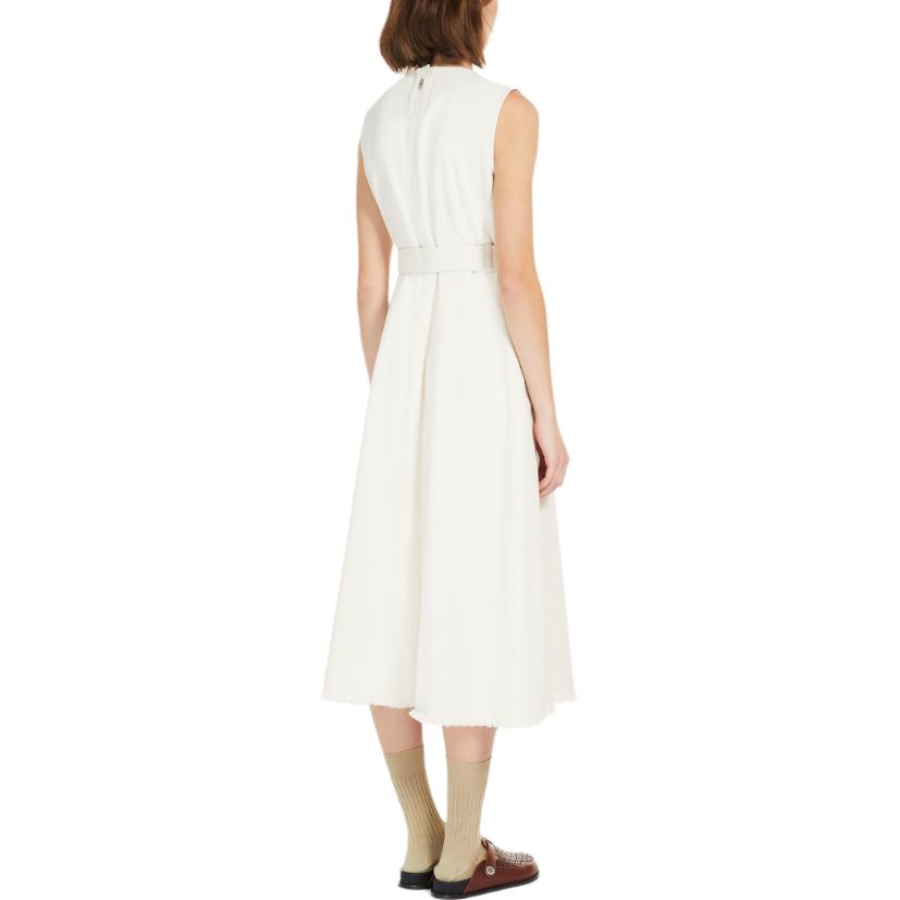 Purchase (W) WEEKEND MaxMara Durata 無袖棉質丹寧中長洋裝 女款 白色 5226054106001-DURATA