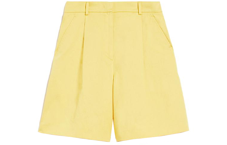 Order (W) Celana Pendek Kuning High-Waisted WEEKEND MaxMara Ecuba Kasual. 5141013106007-ECUBA