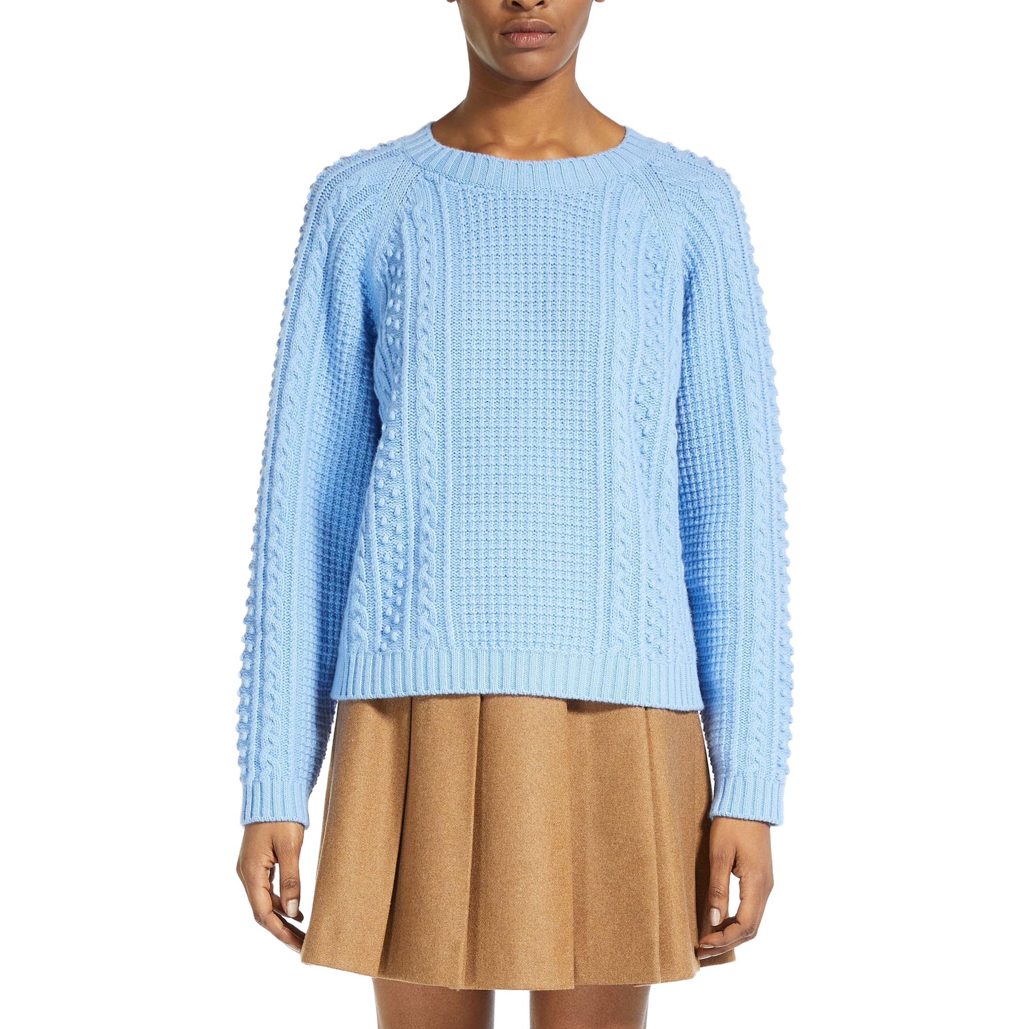 Lookbook (W) WEEKEND MaxMara Elid 蓝色休闲针织套头衫毛衣 5366163306015-ELID