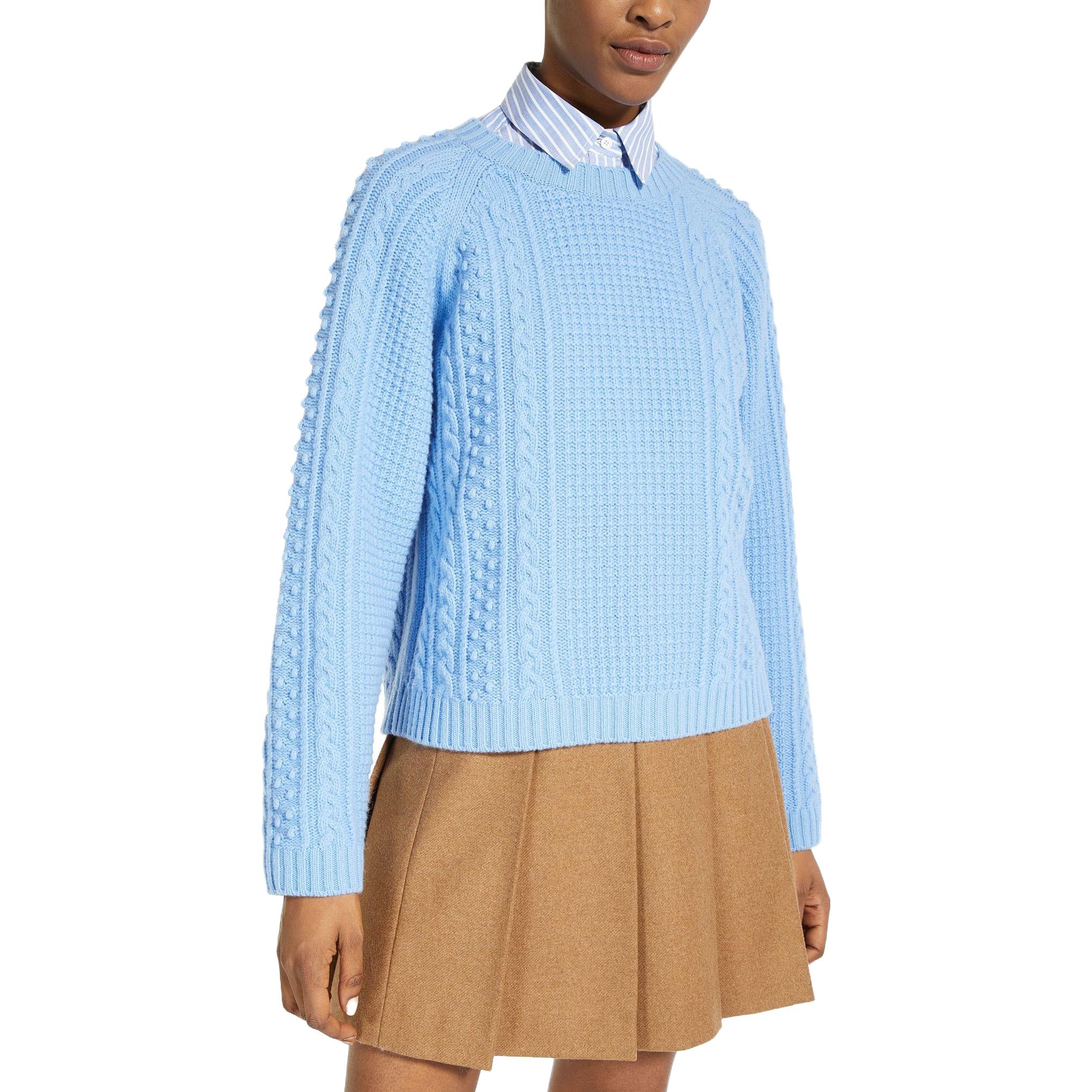 Purchase (W) WEEKEND MaxMara Elid 蓝色休闲针织套头衫毛衣 5366163306015-ELID