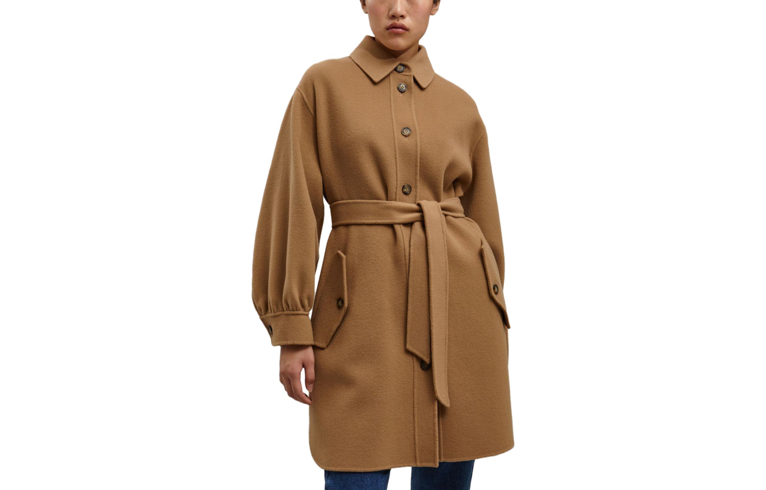 Order (W) WEEKEND MaxMara Fariseo 棕色单排扣长款大衣 5016012906016-FARISEO