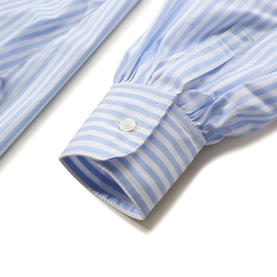 (W) WEEKEND MaxMara Fufy Kemeja Garis Lengan Panjang Wanita Biru Muda 1511105106034-FUFY Shop (W) WEEKEND MaxMara Fufy Kemeja Garis Lengan Panjang Wanita Biru Muda 1511105106034-FUFY