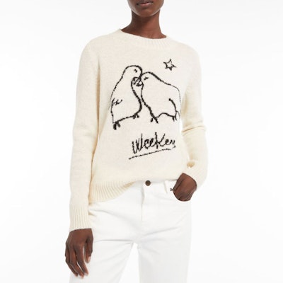(W) WEEKEND MaxMara FW22 Alpaca Cotton Putih Sweater WE5366132906-005 Lookbook (W) WEEKEND MaxMara FW22 Alpaca Cotton Putih Sweater WE5366132906-005
