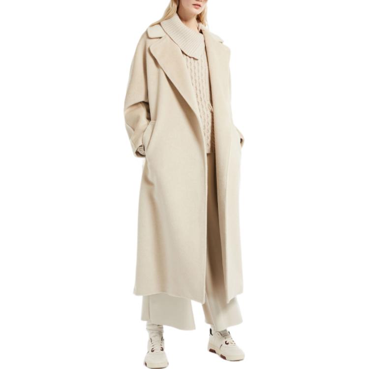 Lookbook (W) WEEKEND MaxMara FW22 Beige Turtleneck Pullover Sweater Rajut. 5366222306-AEDO