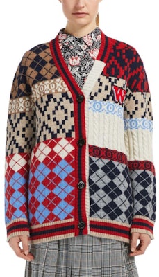 (W) 위켄드 막스마라 FW22 알파카 블렌드 컬러블록 니트 가디건 여성 블루 백투스쿨. 5346052906003-FIORIRE Shop (W) 위켄드 막스마라 FW22 알파카 블렌드 컬러블록 니트 가디건 여성 블루 백투스쿨. 5346052906003-FIORIRE