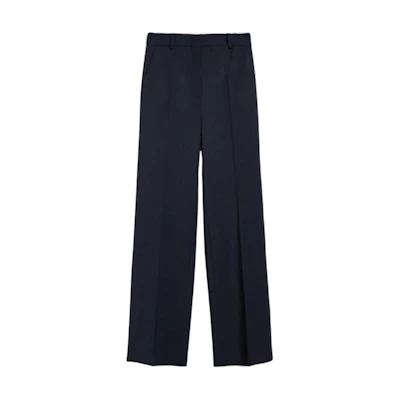 (Women) WEEKEND MaxMara FW23 Black Pleated Straight-Leg Casual Pants 5136053306-001