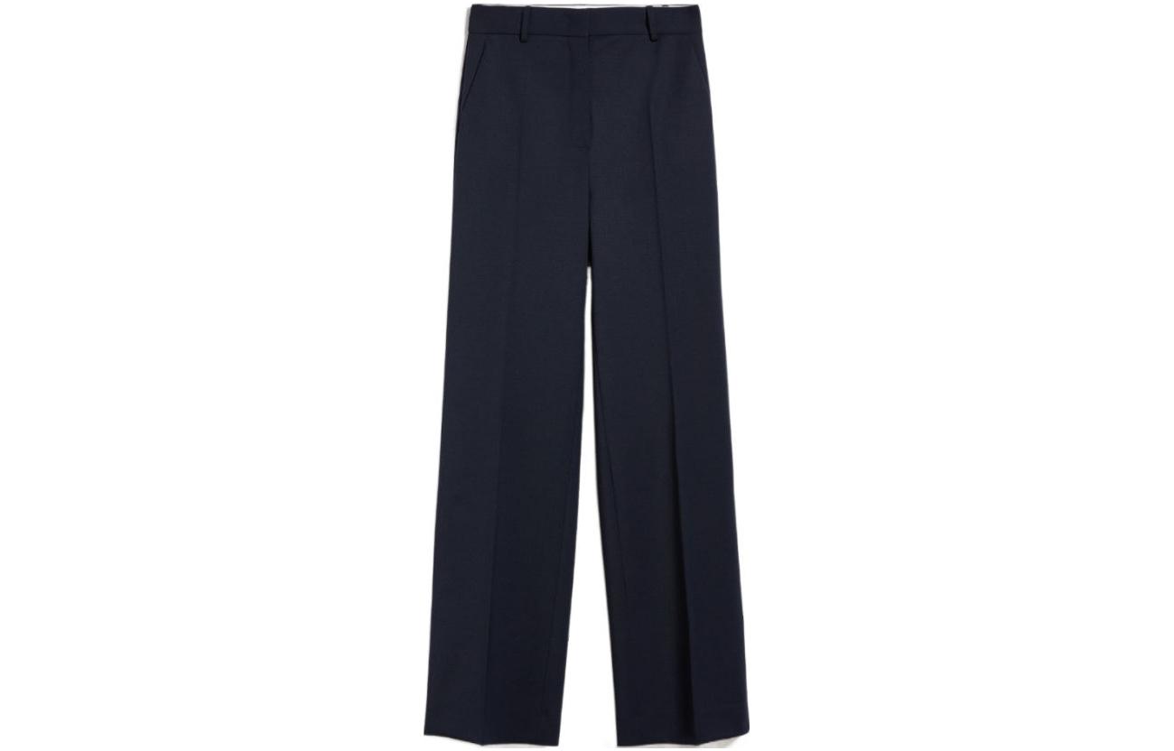 Order (W) WEEKEND MaxMara ブラックプリーツ ストレートレッグ カジュアルパンツ FW23 5136053306-001