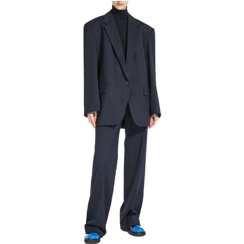 Purchase (W) WEEKEND MaxMara ブラックプリーツ ストレートレッグ カジュアルパンツ FW23 5136053306-001