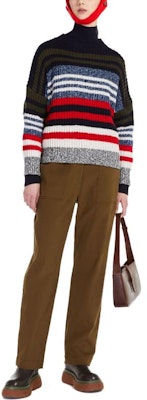 (W) WEEKEND MaxMara 2023秋冬 海军蓝条纹羊毛针织套头毛衣. 5366103306-015 Details for (W) WEEKEND MaxMara 2023秋冬 海军蓝条纹羊毛针织套头毛衣. 5366103306-015