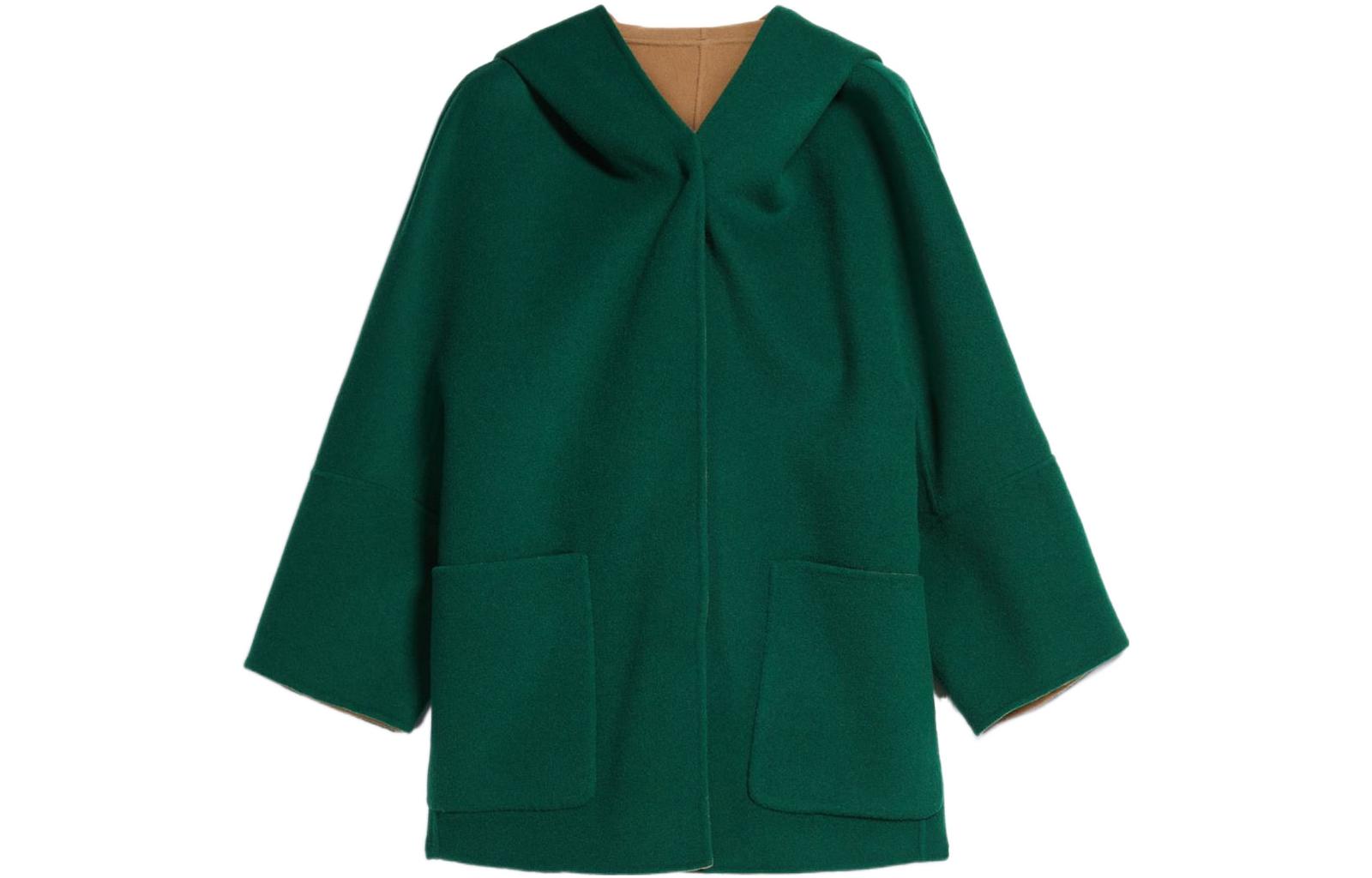 Order (W) WEEKEND MaxMara Jaket Hoodie Minimalis Hijau Grana 5086032906011-GRANA