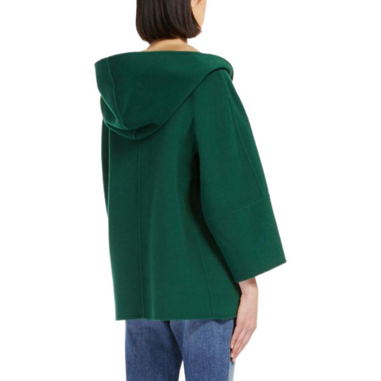 Purchase (W) WEEKEND MaxMara Jaket Hoodie Minimalis Hijau Grana 5086032906011-GRANA