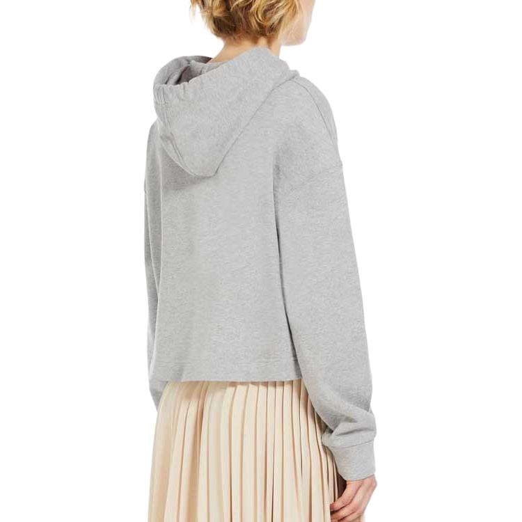 Purchase (W) WEEKEND MaxMara 灰色刺繡Logo連帽衫，休閒寬鬆版型 5921014106