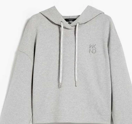 (W) WEEKEND MaxMara 灰色刺繡Logo連帽衫,休閒寬鬆版型 5921014106 Details for (W) WEEKEND MaxMara 灰色刺繡Logo連帽衫,休閒寬鬆版型 5921014106