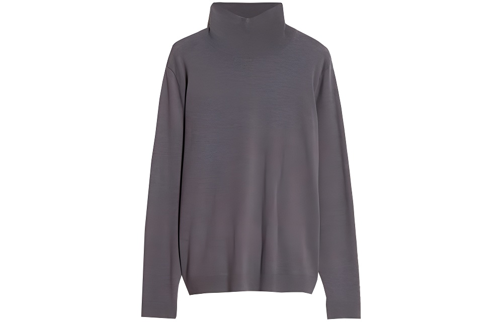 (Women) WEEKEND MaxMara Kiku  Gray Turtleneck Casual Sweater Long Sleeve 5366013306004 -KIKU