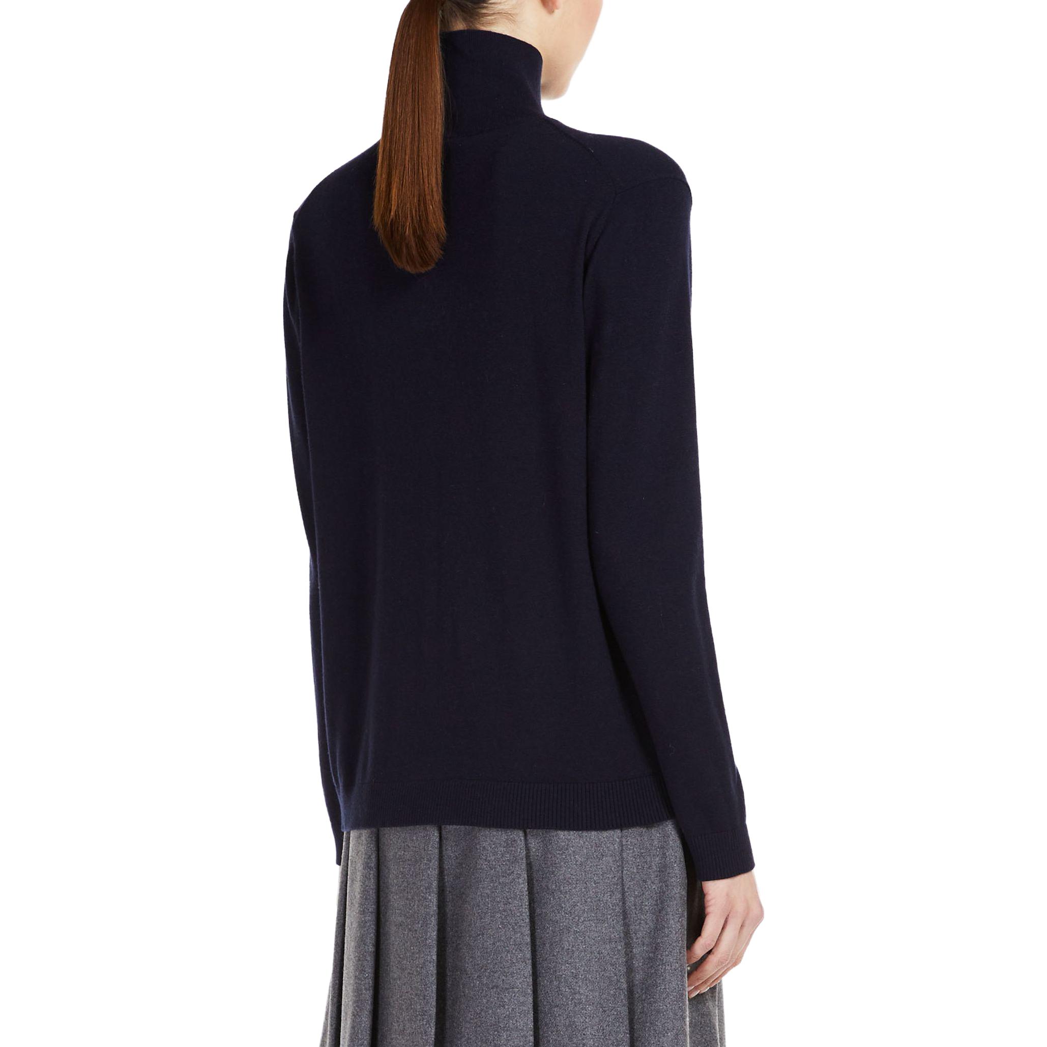 Purchase (W) ウィークエンドマックスマーラ 菊シリーズ 絹ウール タートルネックセーター レディース ネイビーブルー 5366013306005-KIKU