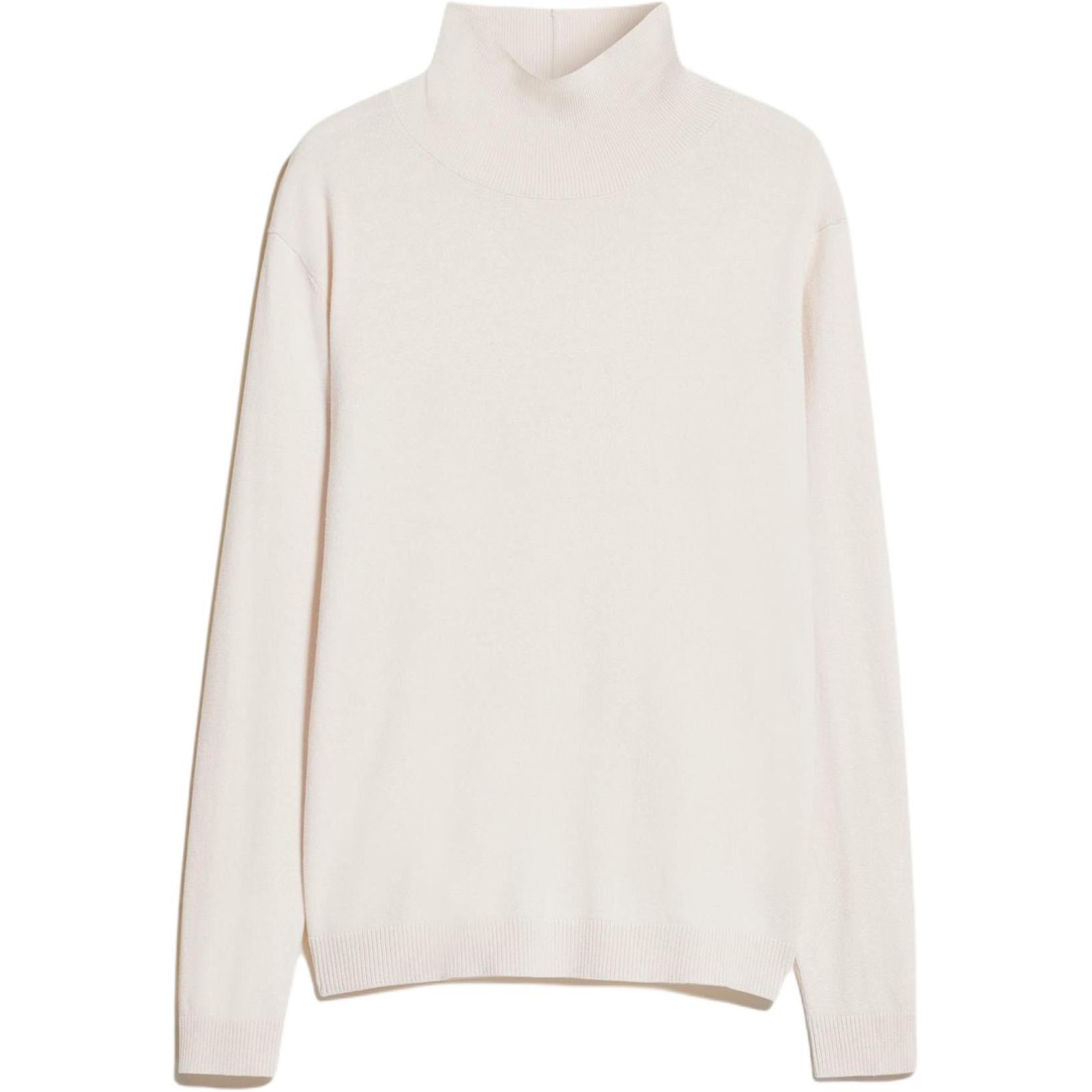(Women) WEEKEND MaxMara Kiku Silk Wool Turtleneck Sweater Women’s Casual Off-White Knit 5366013306001-KIKU