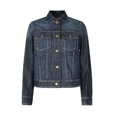 (Women) WEEKEND MaxMara Malizia Blue Cotton Cropped Denim Jacket. 5041102706009-MALIZIA