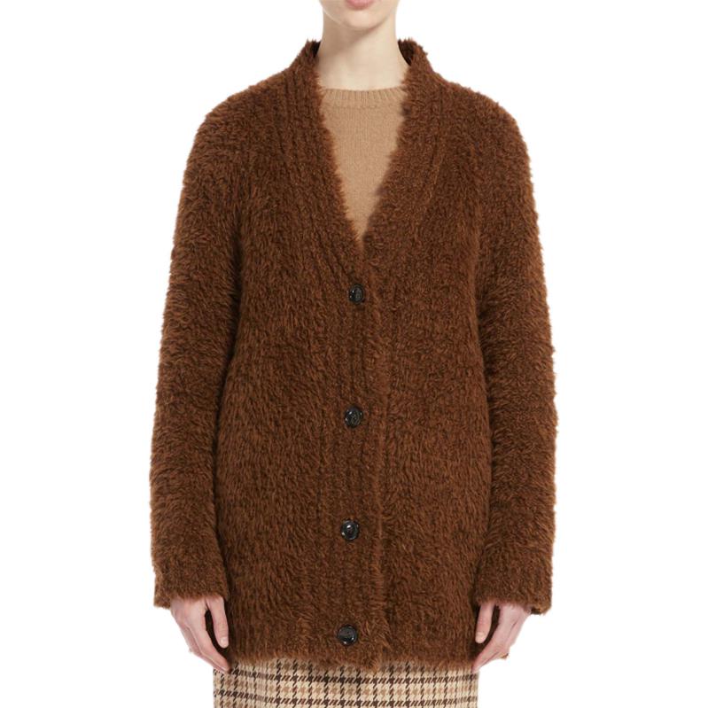 Shop (W) WEEKEND MaxMara Molveno Sweater Wanita Rajut Warna Camel Gelap. 5346032306002-MOLVENO