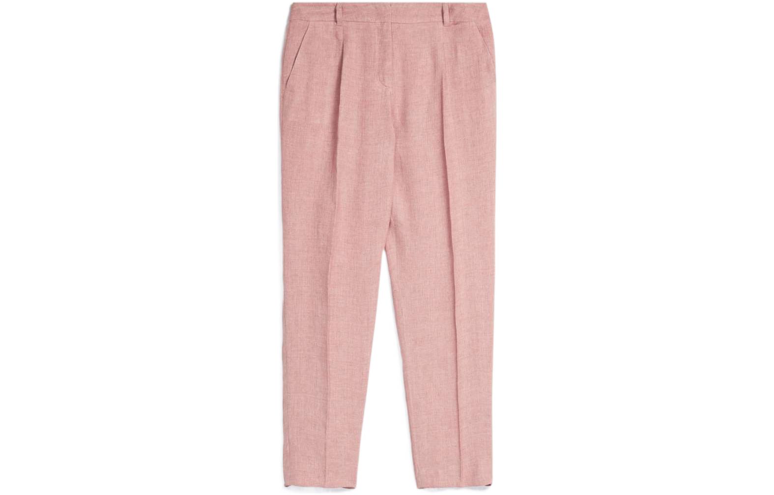 Order (W) Pantalones Rectos de Lino de Talle Alto WEEKEND MaxMara Nobile Rosa. 5131072106012-NOBILE