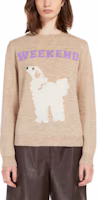 Shop (W) WEEKEND MaxMara Ombrosa 動物紋針織圓領毛衣 女士米色款 5366244206002-OMBROSA