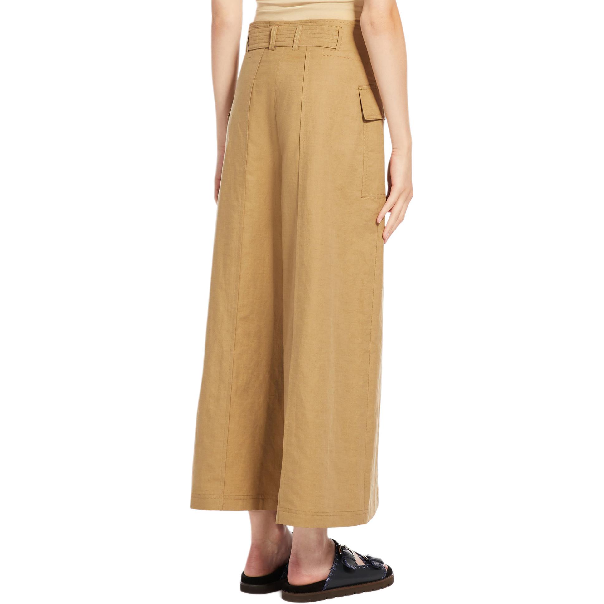 Purchase (W) 위켄드 맥스마라 피나이데 카키 하이웨이스트 와이드레그 캐주얼 팬츠. 5131154206003-PINIDE