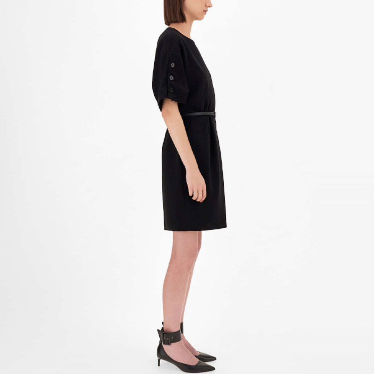 Purchase (W) WEEKEND MaxMara Pittura Gaun A-line Pendek Sabuk Wanita - Hitam. 1226101906003-PITTURA