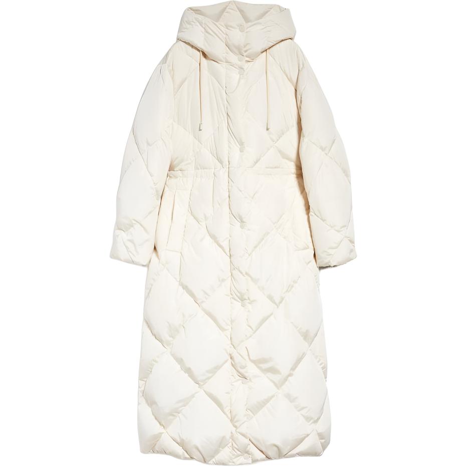 (Women) WEEKEND MaxMara Quilted Hooded Long Sleeve Cotton Jacket Women’s White 5496033306-008