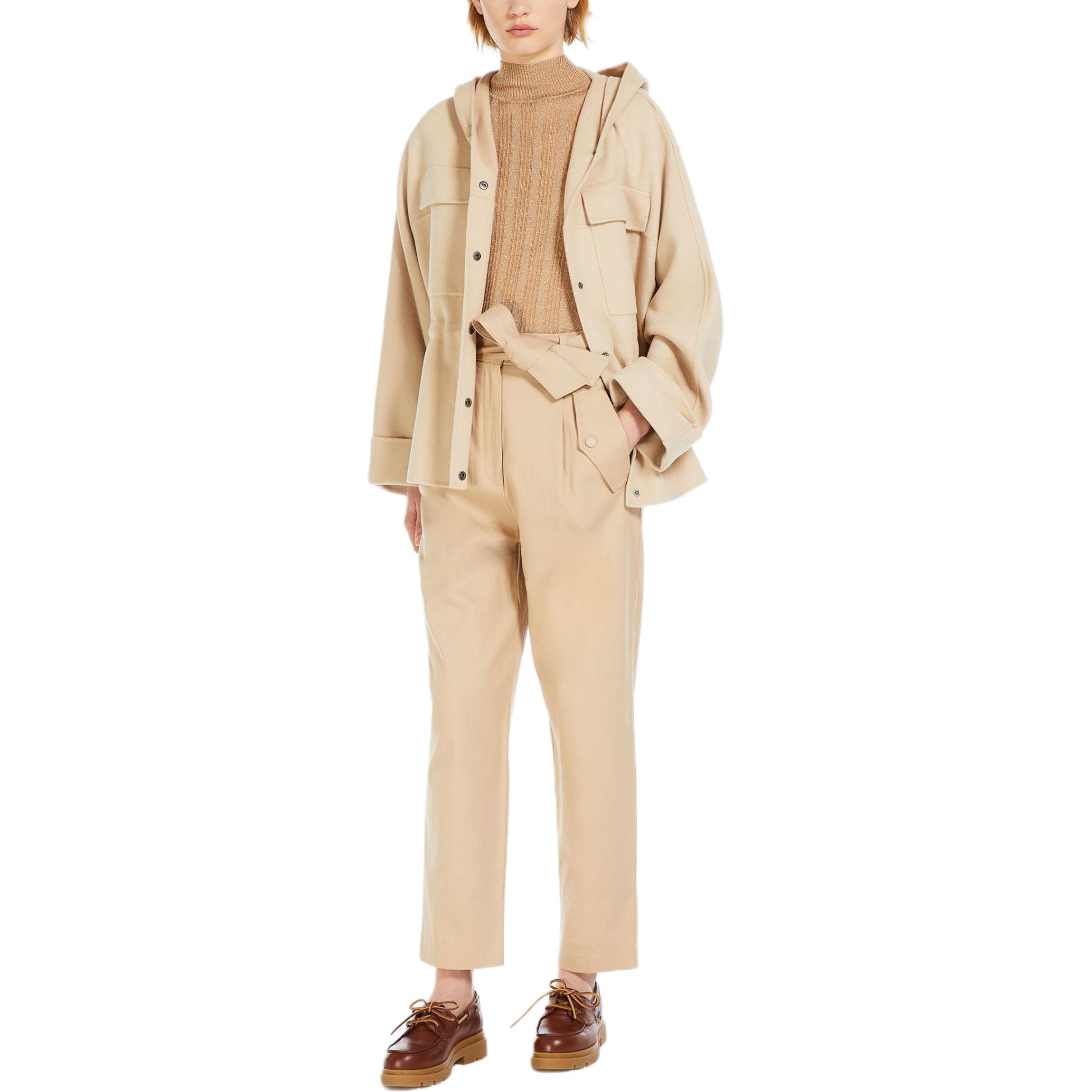 (Women) WEEKEND MaxMara Rango Hooded Wool Parka Beige  Long Sleeve Coat 5081054106031-RANGO 圖 3