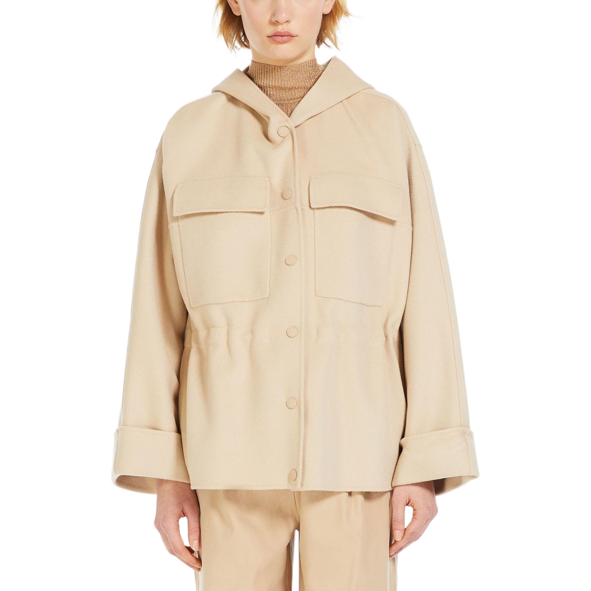 (Women) WEEKEND MaxMara Rango Hooded Wool Parka Beige  Long Sleeve Coat 5081054106031-RANGO 圖 4