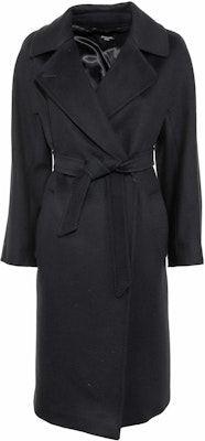(W) WEEKEND MaxMara Resina 黑色中长款腰带长袖大衣 50160123600013-RESINA Order (W) WEEKEND MaxMara Resina 黑色中长款腰带长袖大衣 50160123600013-RESINA