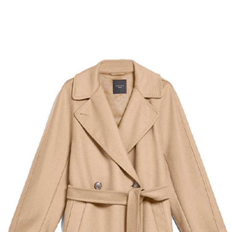 Details for (W) WEEKEND MaxMara Resina Mantel Klasik Panjang Sederhana Bulu Unta Dengan Tali 5016020306006-RESINA