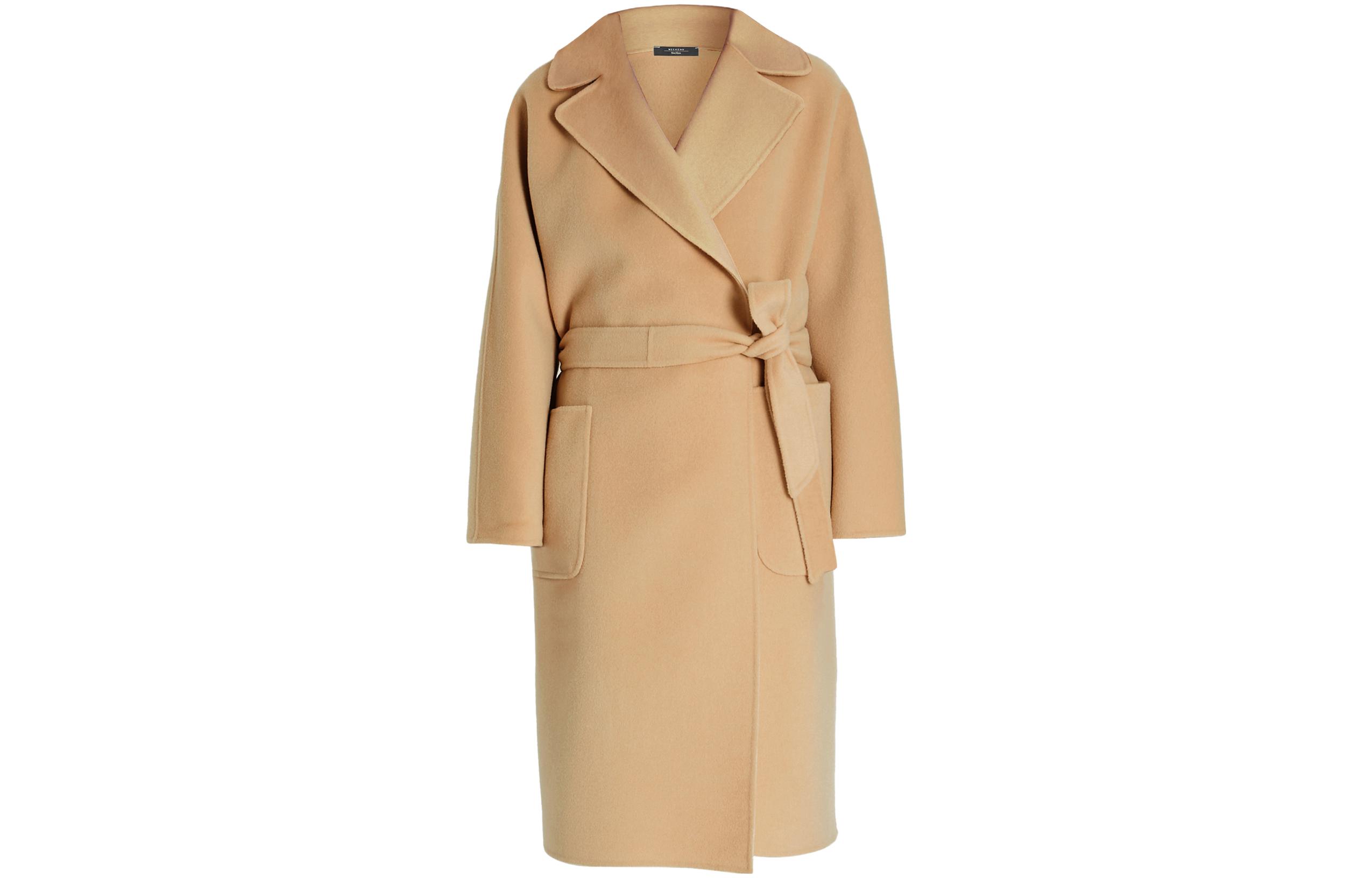 Order (W) 위켄드 맥스마라 로보 카멜 벨티드 루즈핏 코트 칼라 디자인. 5016081906016-ROVO