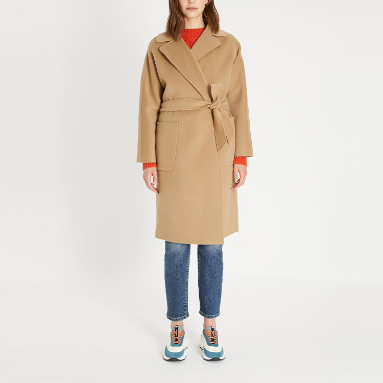 Lookbook (W) 위켄드 맥스마라 로보 카멜 벨티드 루즈핏 코트 칼라 디자인. 5016081906016-ROVO