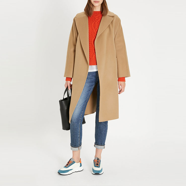 Shop (W) 위켄드 맥스마라 로보 카멜 벨티드 루즈핏 코트 칼라 디자인. 5016081906016-ROVO