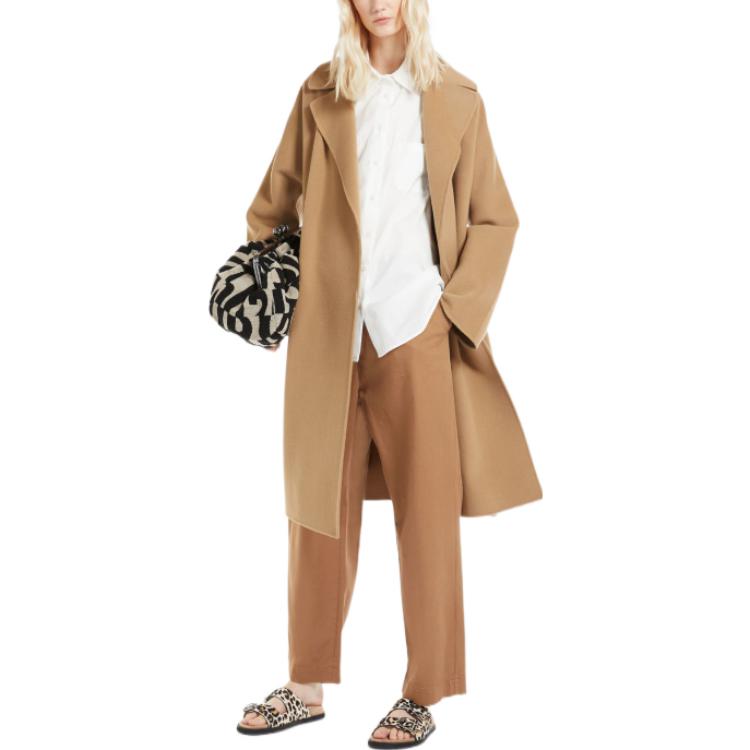 Purchase (W) 週末MaxMara Rovo駝色系帶長版外套。 5016032906016-ROVO