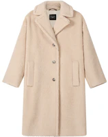 (Women) WEEKEND MaxMara Salmone Beige Long Button Coat for Women. 5016032306005-SALMONE (Women) WEEKEND MaxMara Salmone Beige Long Button Coat for Women. 5016032306005-SALMONE